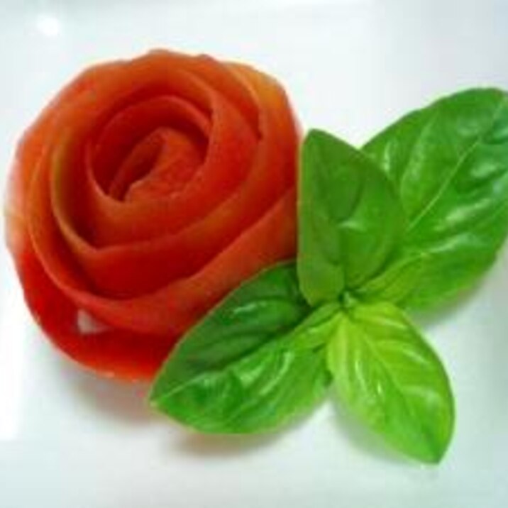 トマトの薔薇 飾り切り レシピ 作り方 By あとぶー 楽天レシピ